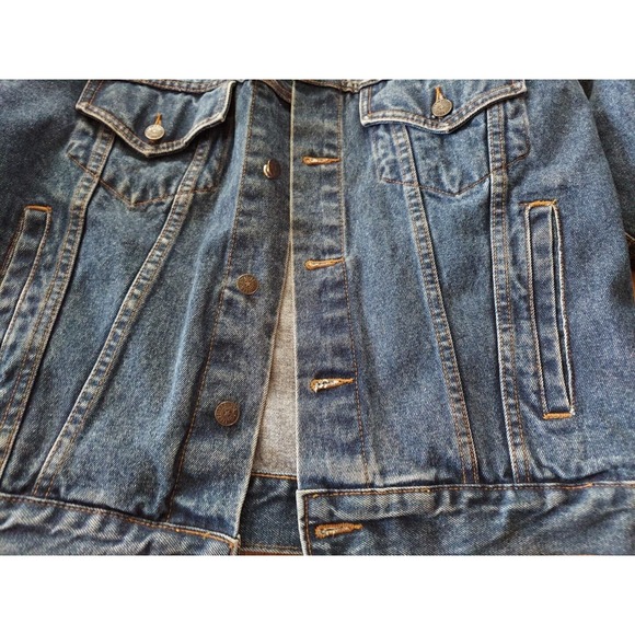 RARE BLUE DENIM JACKET BUTTERFIELD STAGE Silverton Las Vegas Size Large 90's - Picture 3 of 11